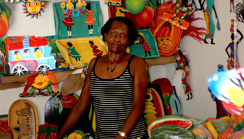Nacis and her handicraft shop
