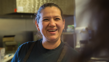 Herlinda in her shop